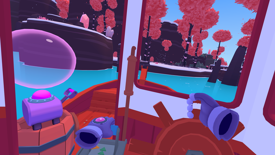 Boating in Garden of the Sea VR game